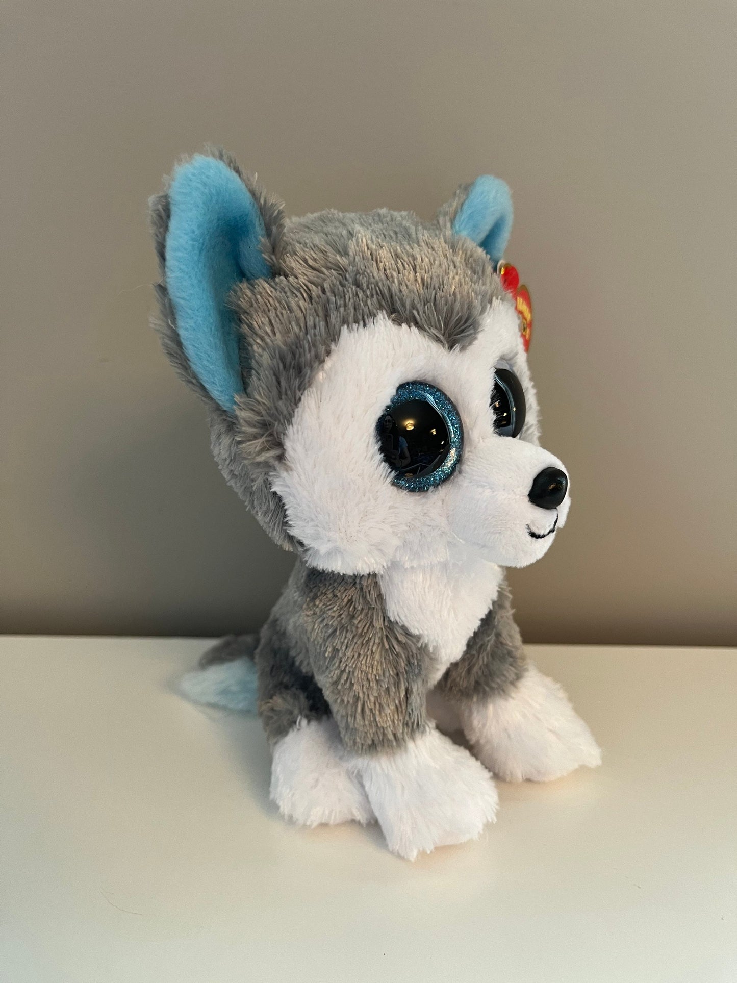 Ty Beanie Boo “Slush” the Husky Dog - Glitter Eye Version (6 inch)