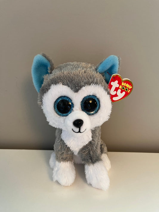 Ty Beanie Boo “Slush” the Husky Dog - Glitter Eye Version (6 inch)