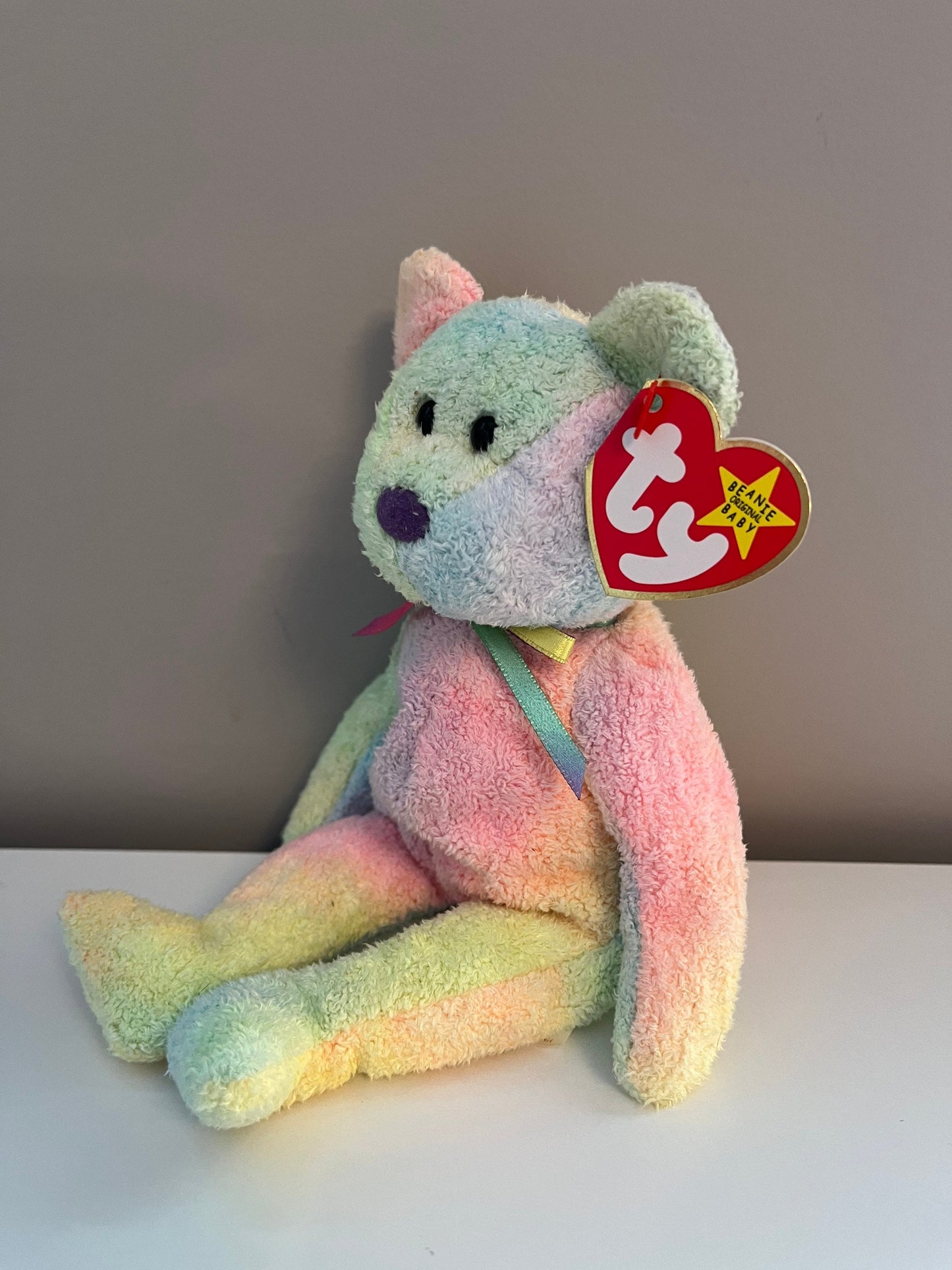 Ty Beanie Baby  “Groovy” the Tie Dye Bear Plush - Colours Vary! (8.5 inch)