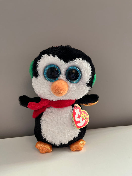 Ty Beanie Boo “North” the Holiday Penguin with Ear Muffs and Scarf (6 inch)