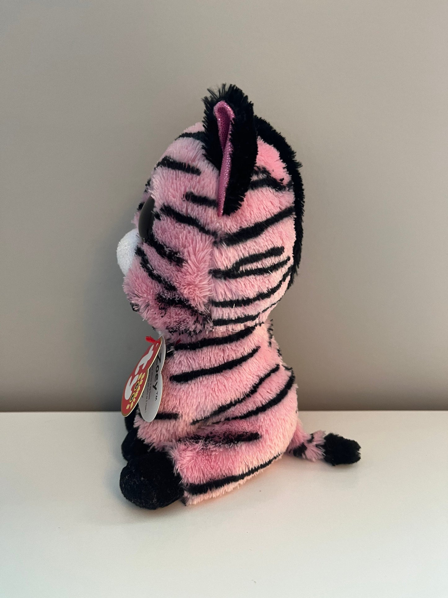 Ty Beanie Boo “Zoey” the Pink and Black Zebra (6 inch)