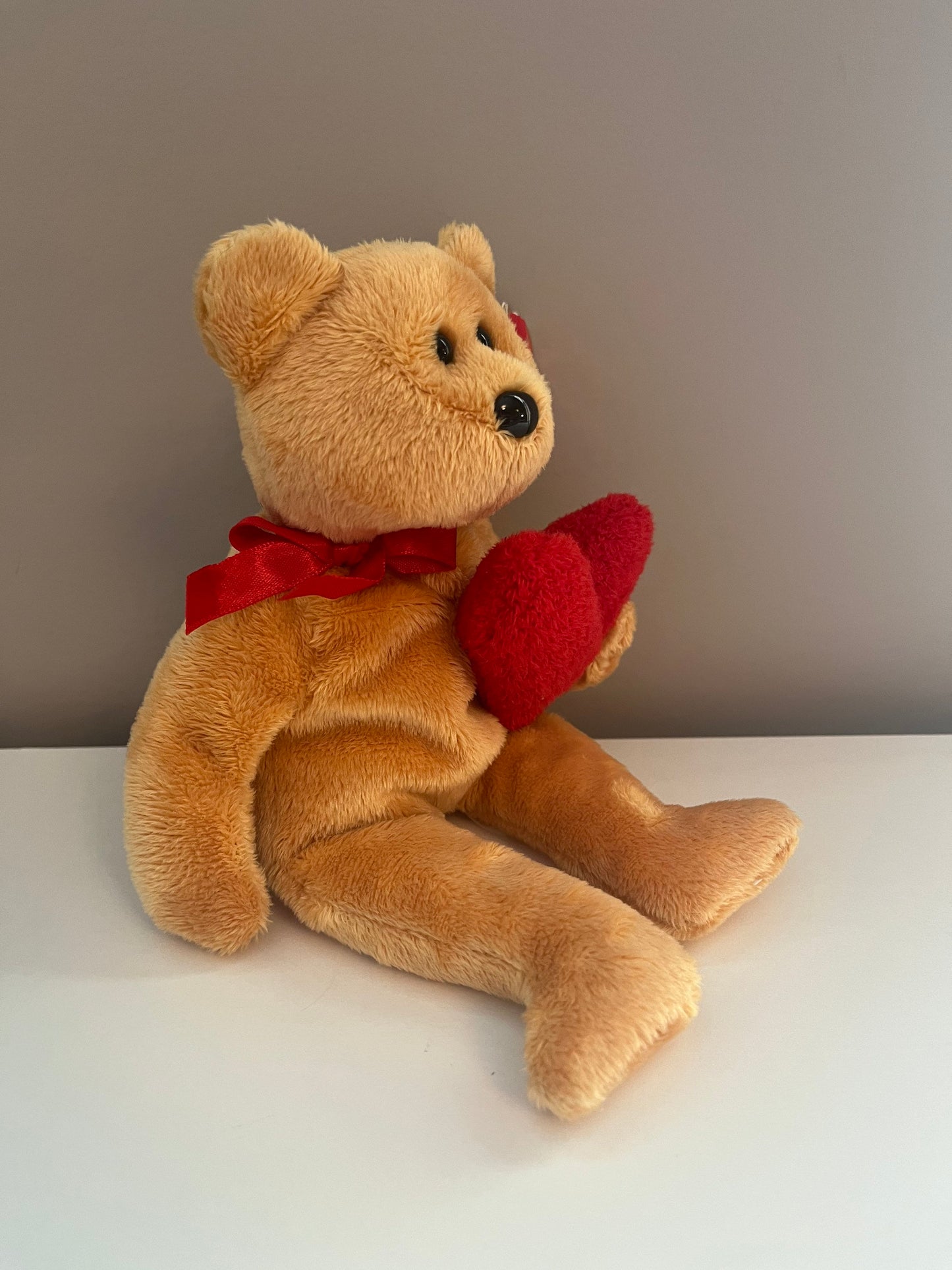 Ty Beanie Baby “Goodheart” the Bear Holding Red Heart (8.5 inch)