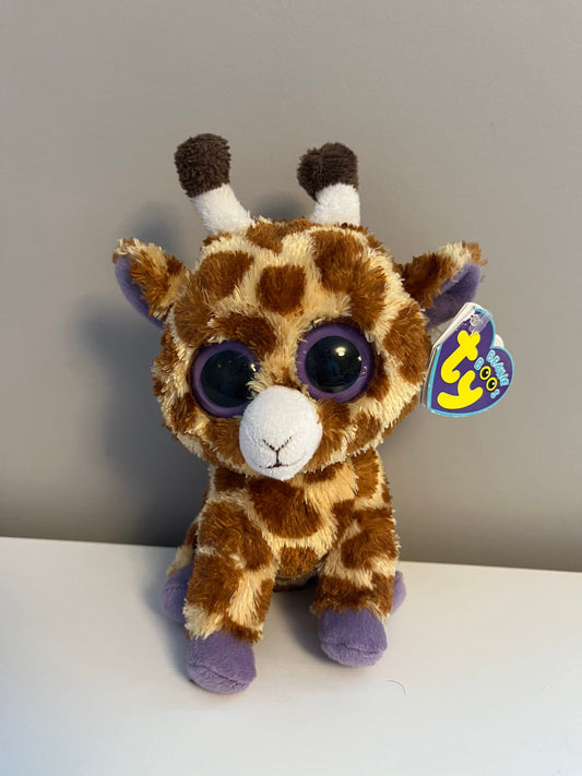 Ty Beanie Boo “Safari” the Giraffe - Solid Eyes *Rare* (6 inch)