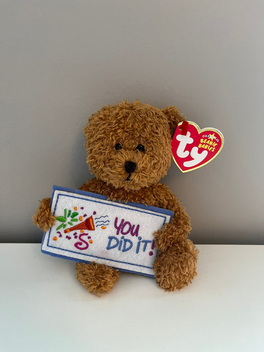 Ty Beanie Baby “You did it” the Bear - Greetings Collection (5.5 inch)