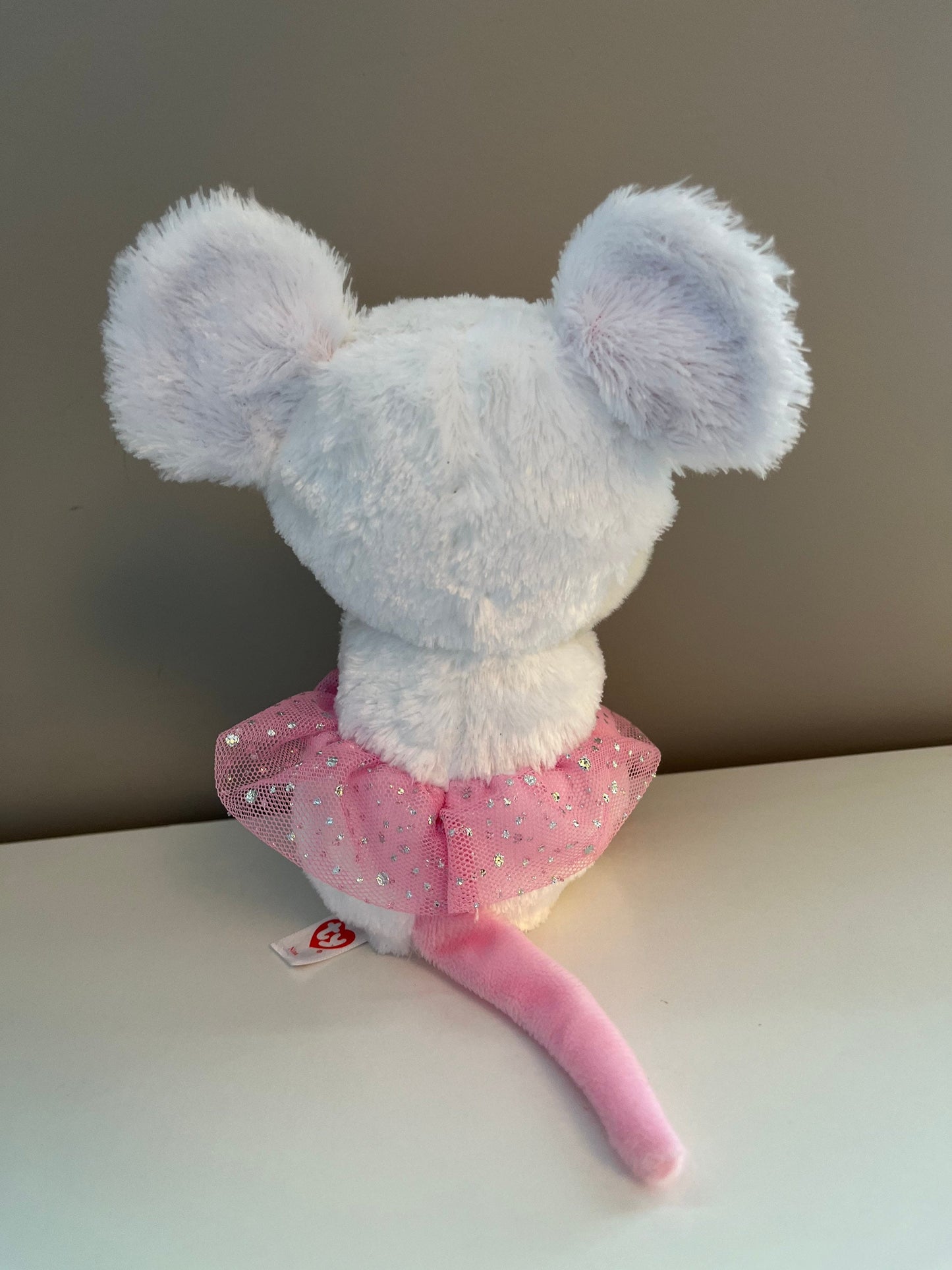 Ty Beanie Boo “Nina” the Pink and White Ballerina Mouse (6 inch)