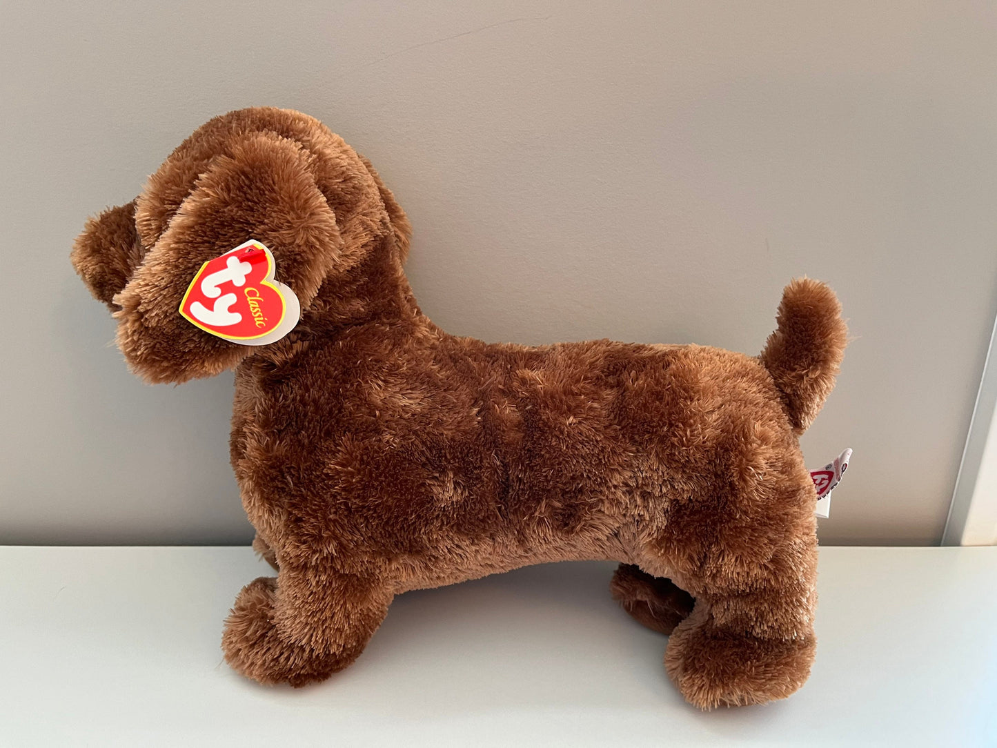 Ty Classics Collection “Frank” the Wiener Dog / Dachshund Plush (14 inch)