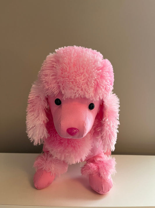 Ty Pinkys Collection “Scribbly” the Pink Poodle with a Pen to Draw on (14 inch)