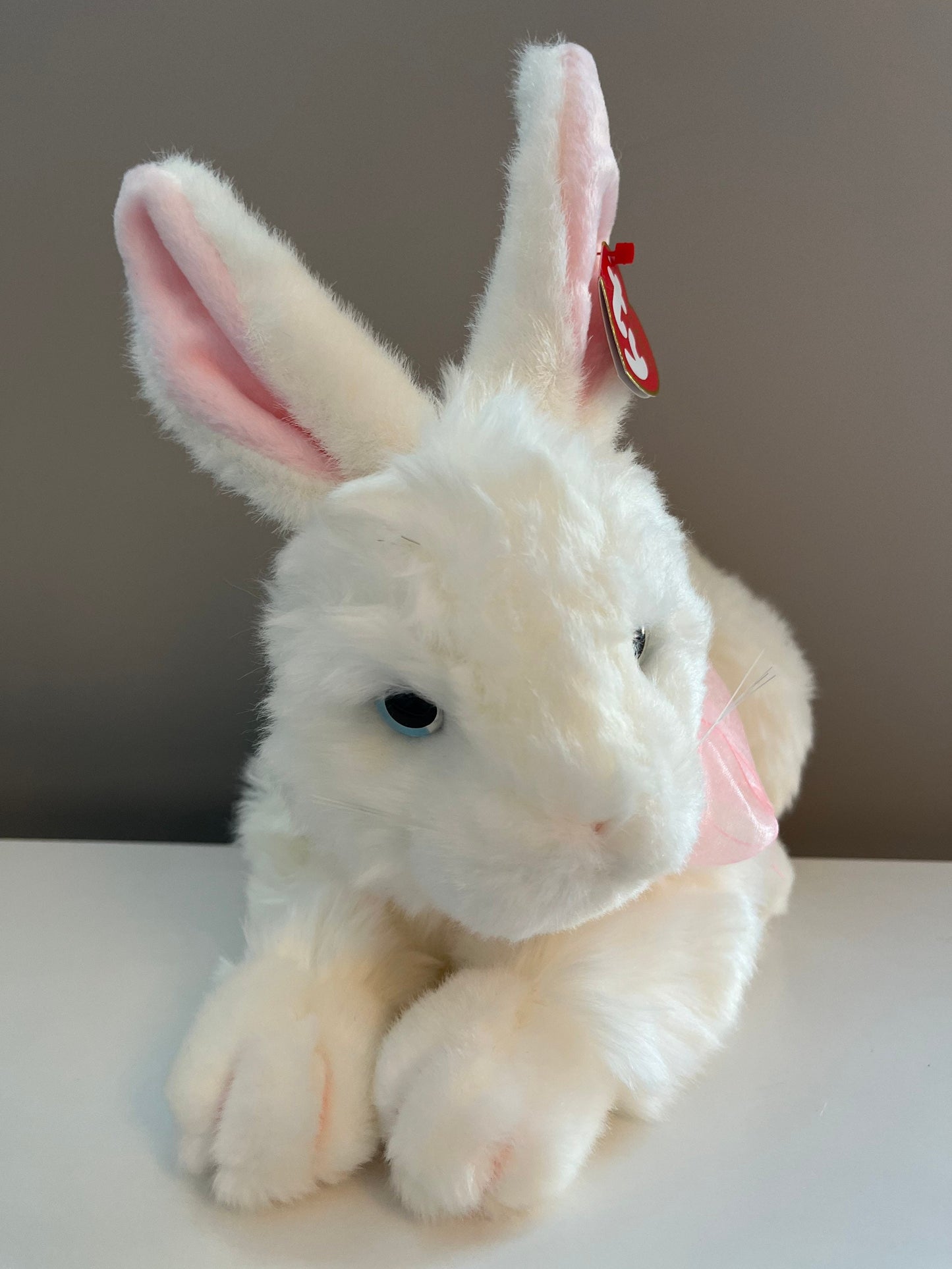 Ty Classics Collection “Alfalfa” the White and Pink Bunny Rabbit (12 inch)