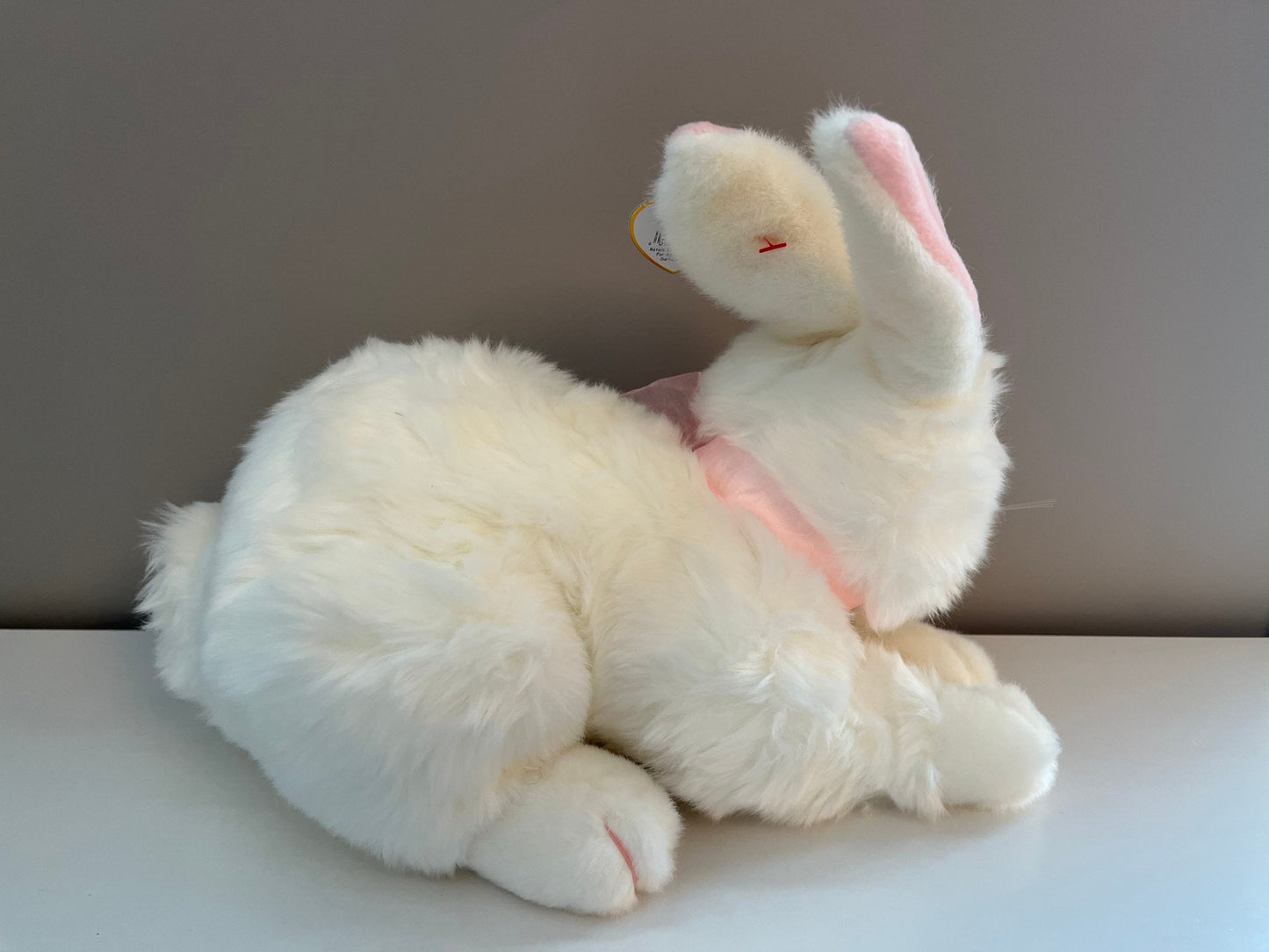 Ty Classics Collection “Alfalfa” the White and Pink Bunny Rabbit (12 inch)