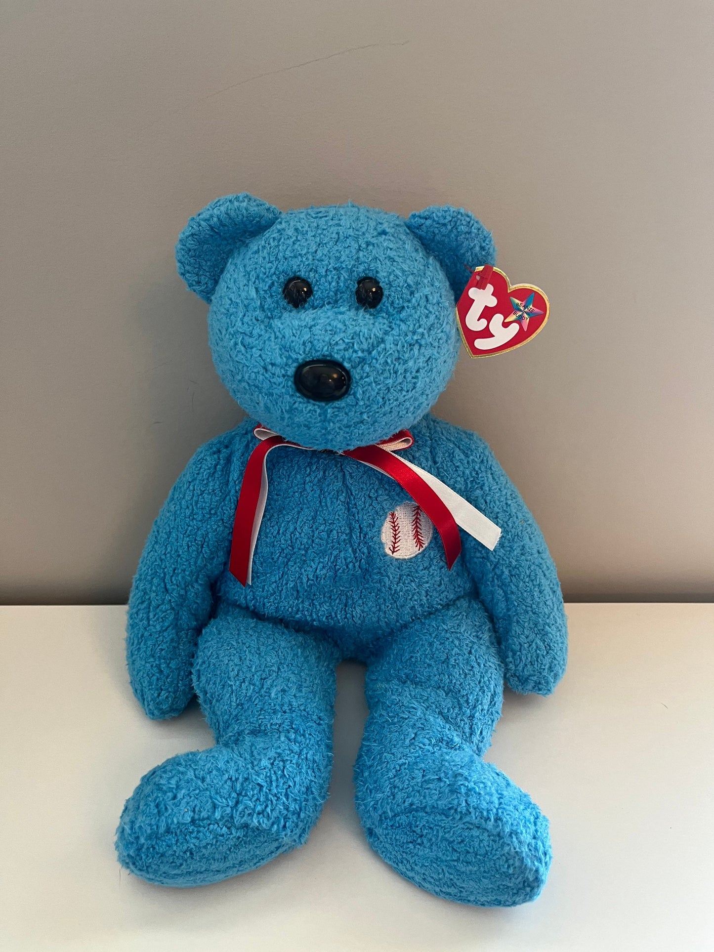 Ty Beanie Buddy “Addison” the Blue Baseball Bear (13.5 inch)