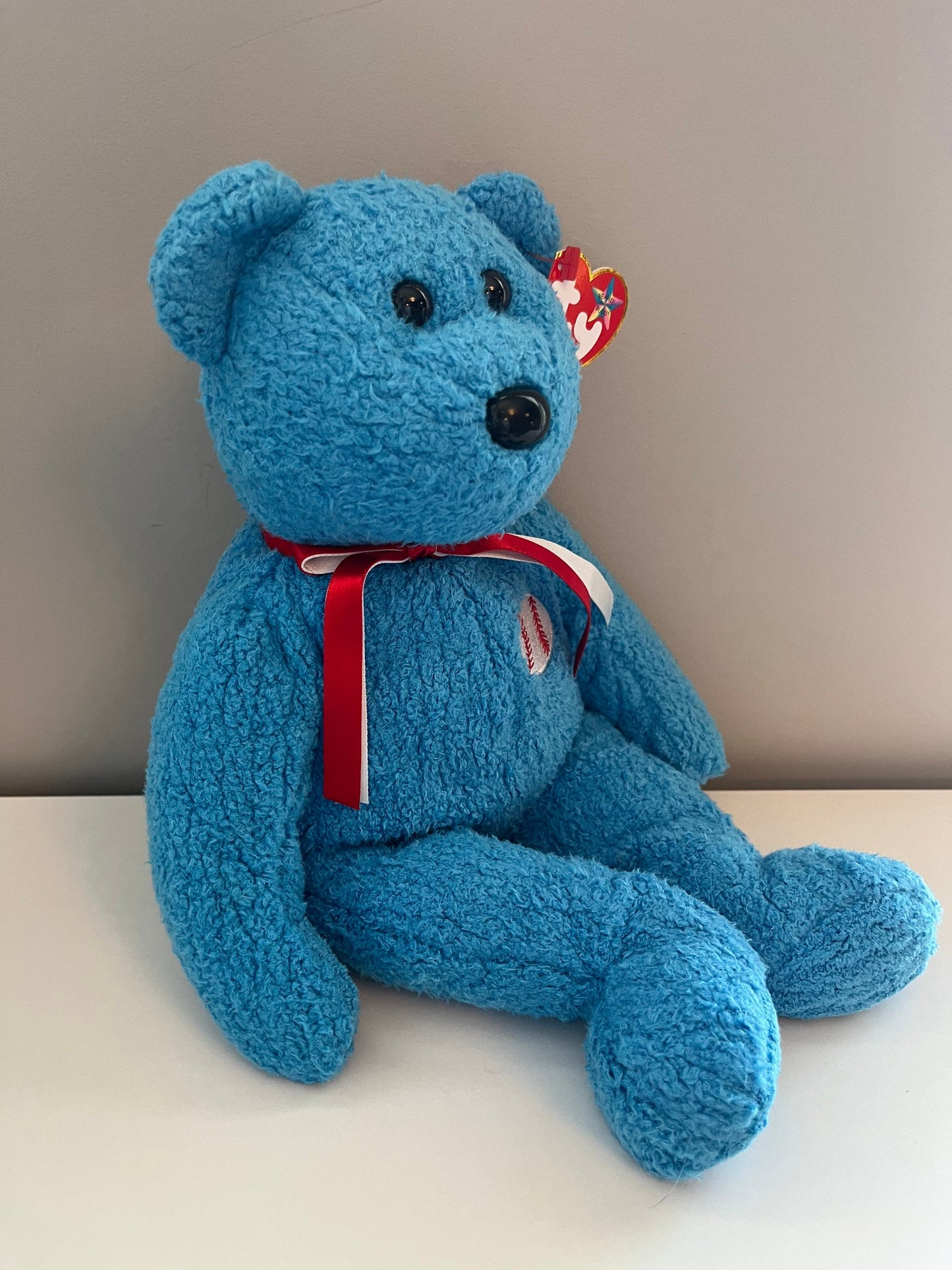 Ty Beanie Buddy “Addison” the Blue Baseball Bear (13.5 inch)