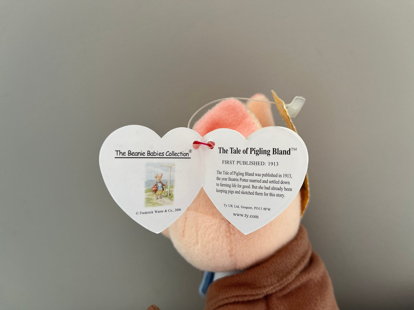 Ty Beanie Baby “Tale of Pigling Bland” from Peter Rabbit & Friends - UK Exclusive (6 inch)