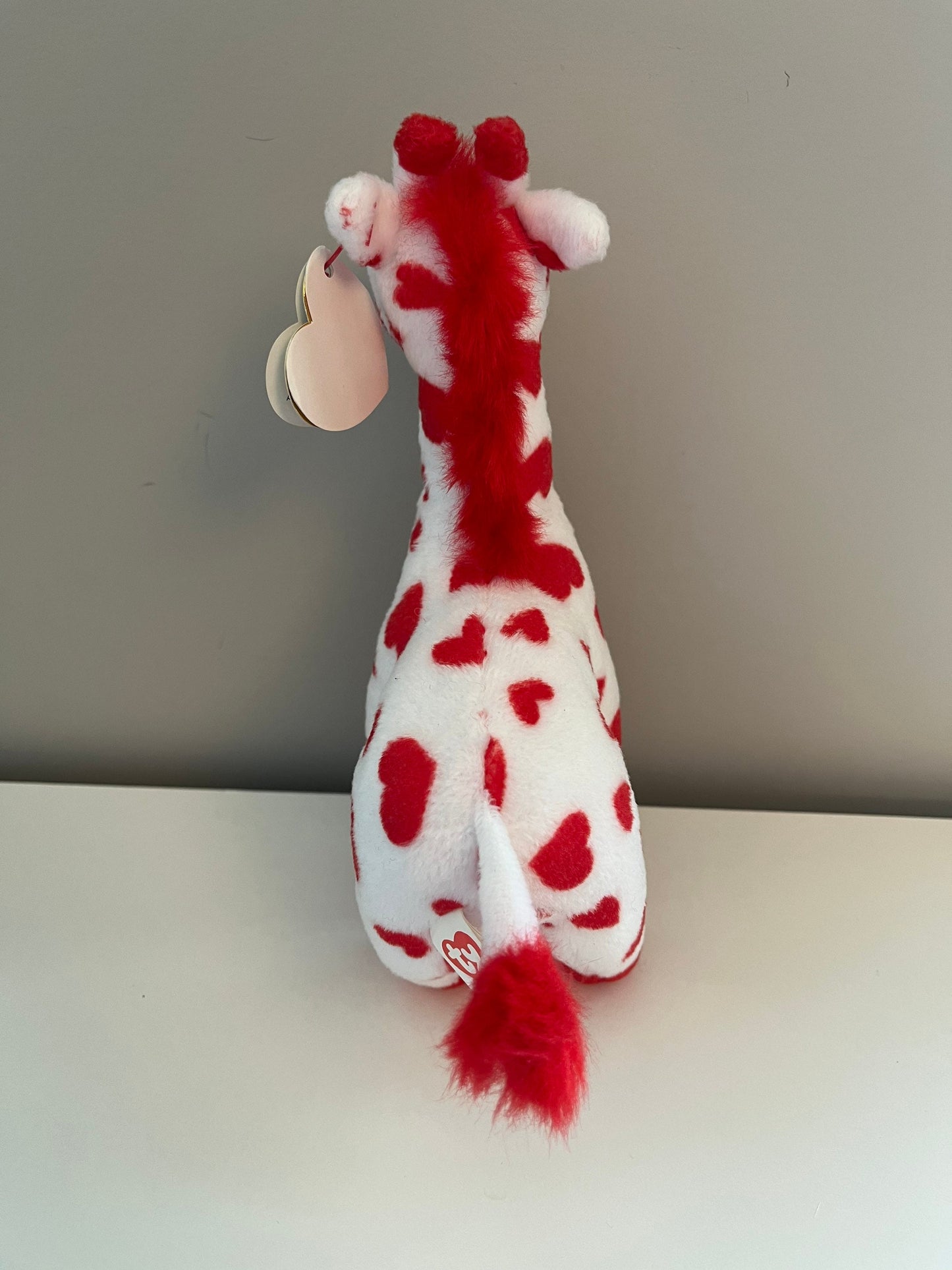 Ty Beanie Baby “Smoothie” the Red and White Love Giraffe **Rare!** (10 inch)