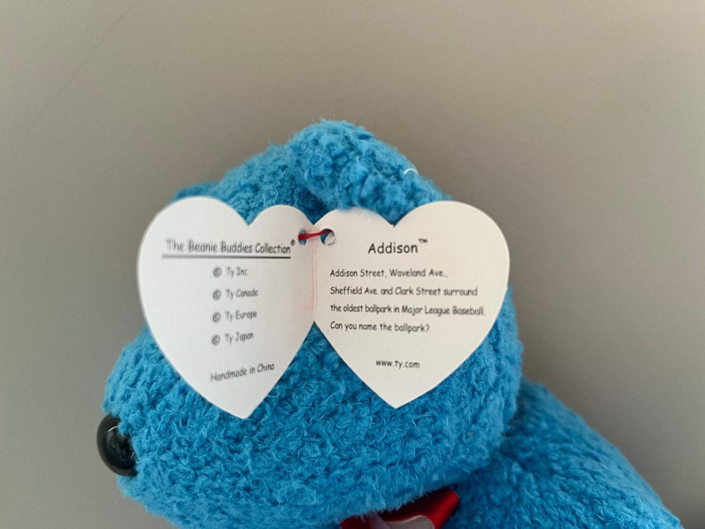 Ty Beanie Buddy “Addison” the Blue Baseball Bear (13.5 inch)