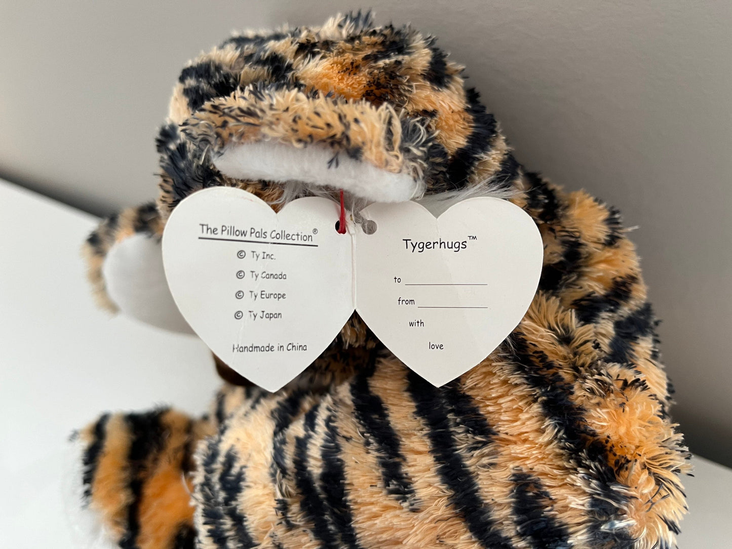 Ty Baby “Tygerhugs” the Tiger - Pillow Pals Collection with Baby Rattle inside (12 inch)