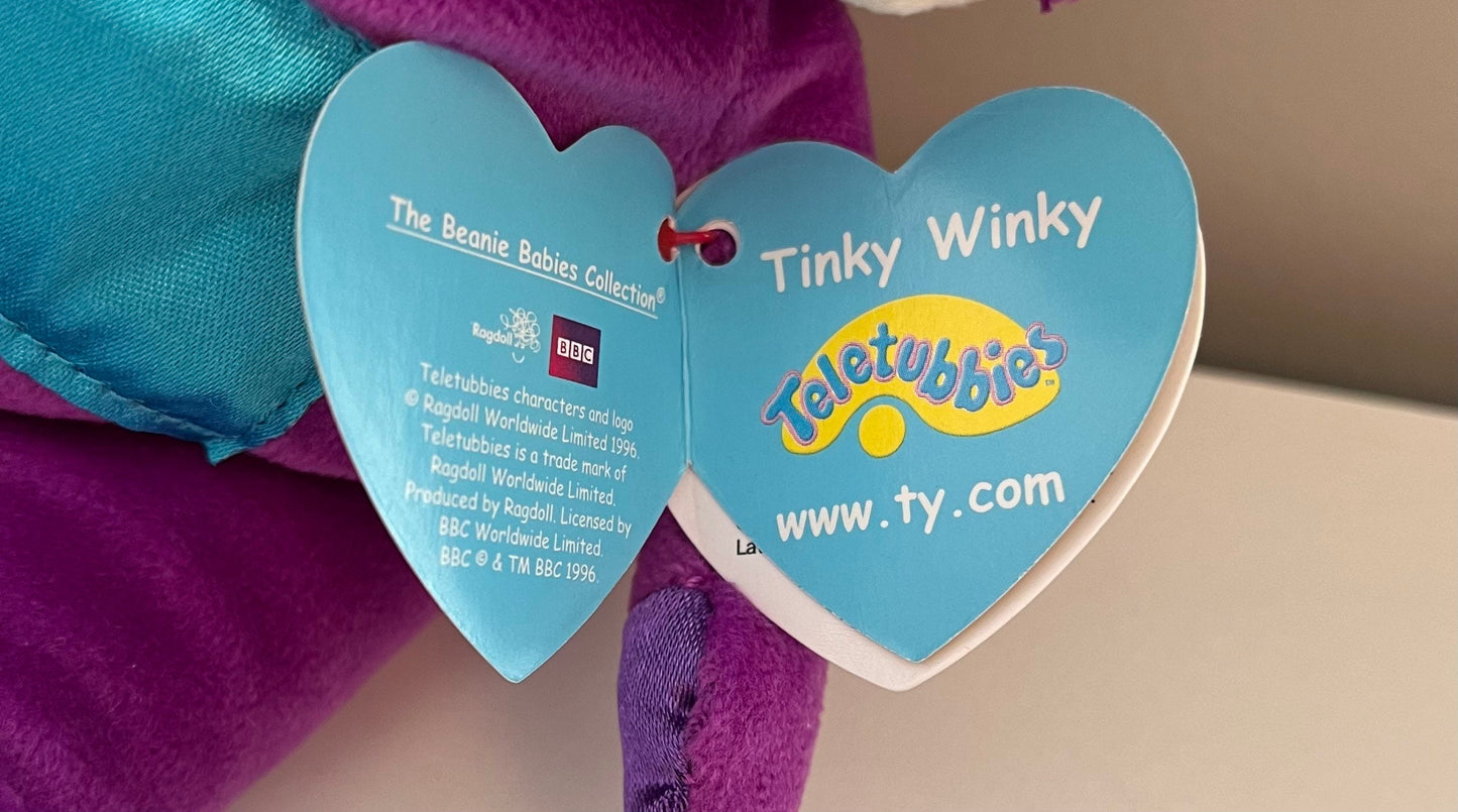 Ty Beanie Baby “Tinky Winky” the Purple Teletubby - From TV Show Teletubbies (6 inch)