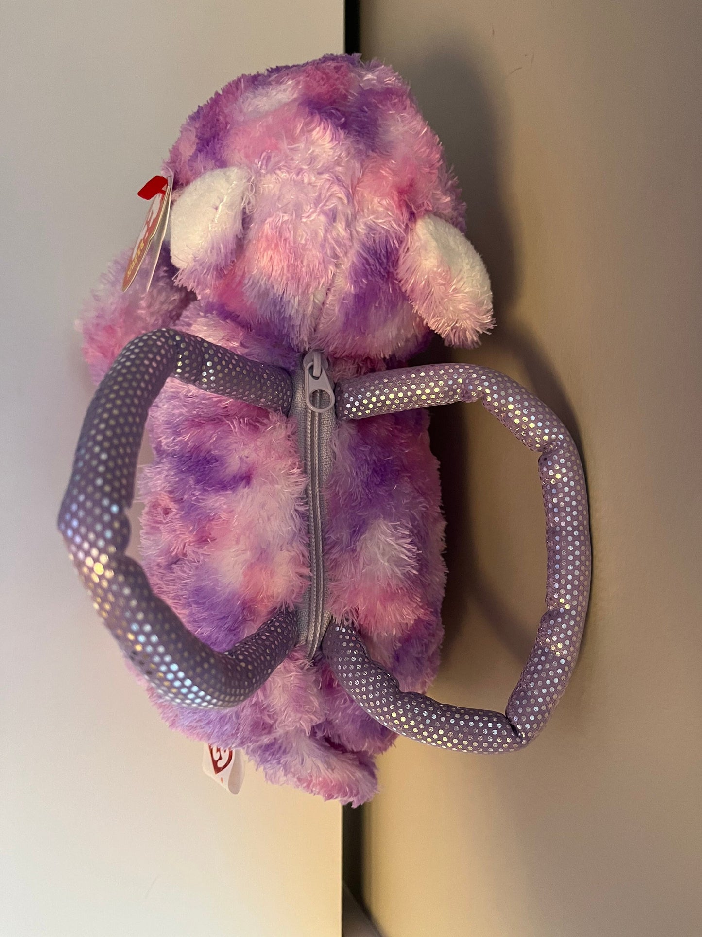 Ty Purse “Beary Bag” the Purple Bear Purse (9 inch)