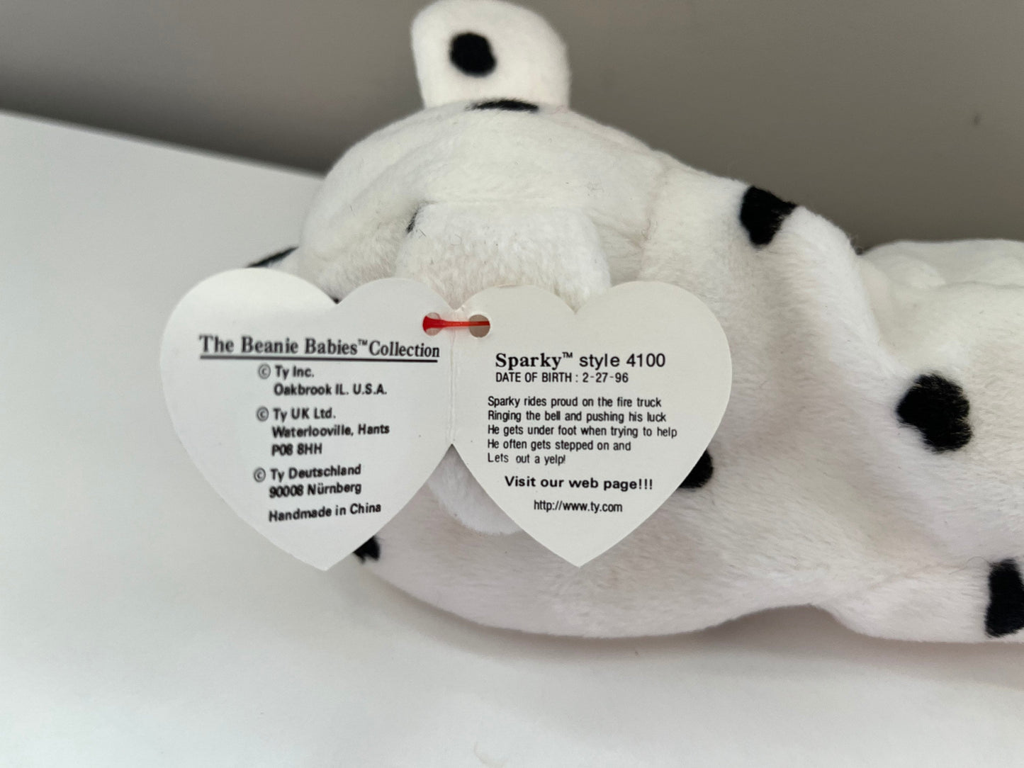 Ty Beanie Baby “Sparky” the Dalmatian (8 inch)