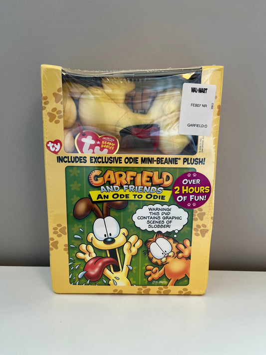 Ty DVD Garfield and Friends - An Ode to Odie - With Mini Odie Beanie Baby *Rare*