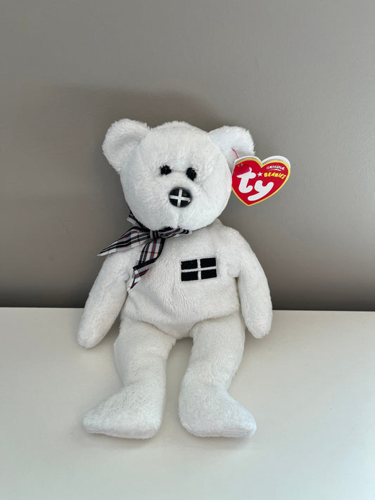 Ty Beanie Baby “Piran” the Bear with Flag Nose - UK Exclusive *Rare* (8.5 inch)