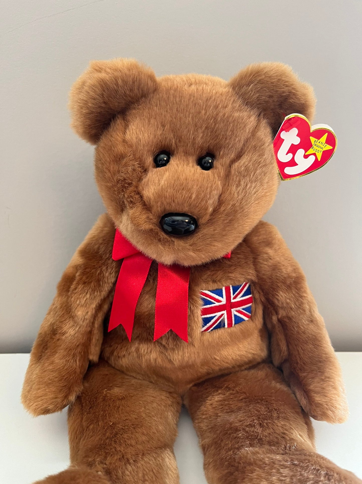 Ty Beanie Buddy “Britannia” the Bear - UK Exclusive *Rare* (14 inch)