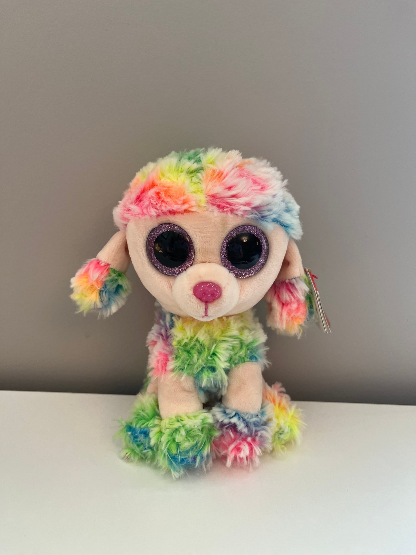 Ty Beanie Boo “Rainbow” the Rainbow Poodle (6 inch)