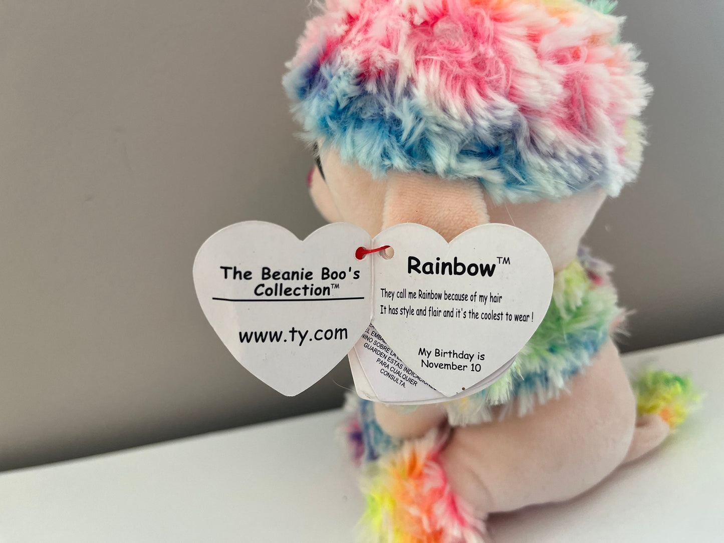 Ty Beanie Boo “Rainbow” the Rainbow Poodle (6 inch)