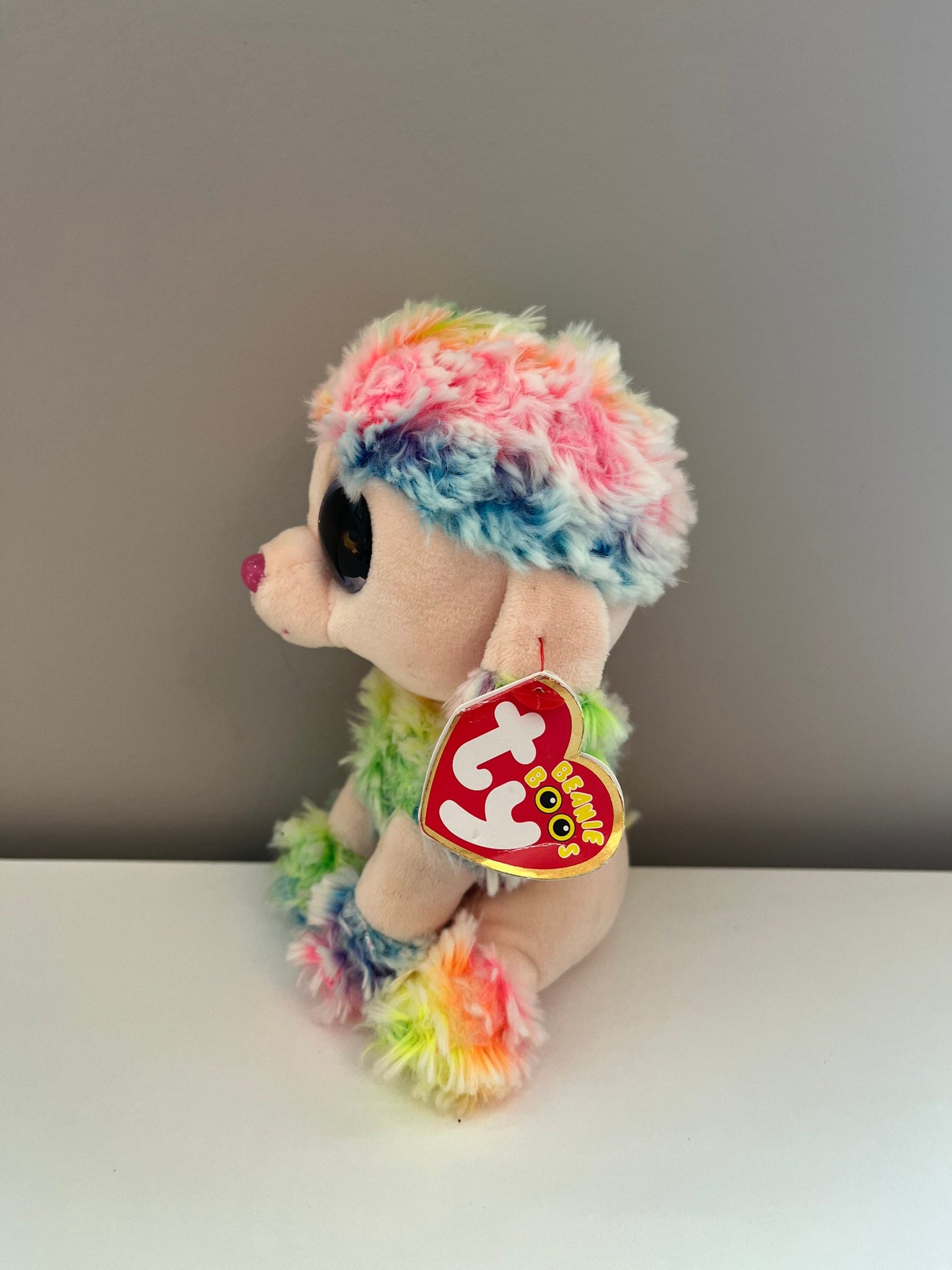 Ty Beanie Boo “Rainbow” the Rainbow Poodle (6 inch)