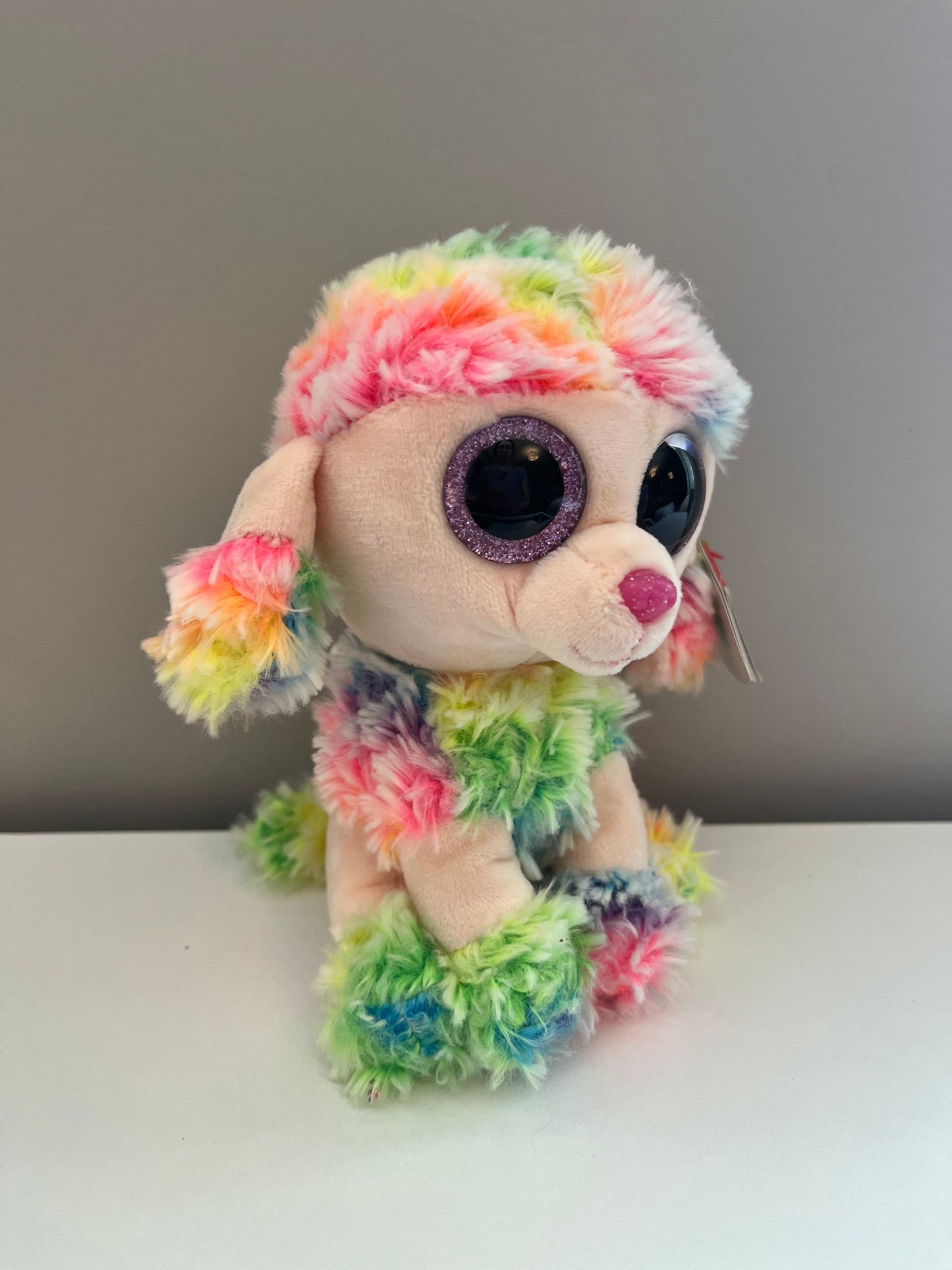 Ty Beanie Boo “Rainbow” the Rainbow Poodle (6 inch)