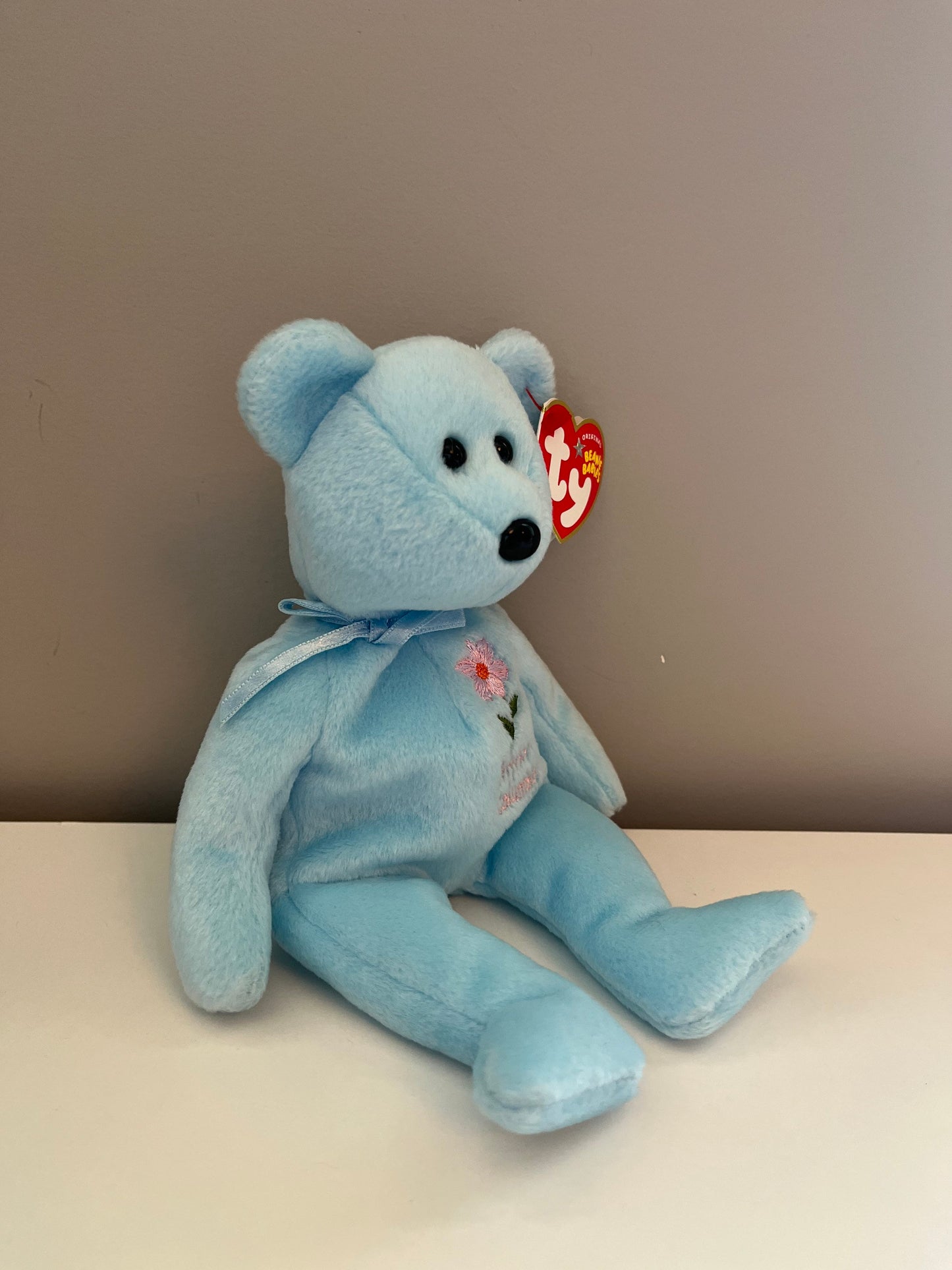 Ty Beanie Baby “British Columbia Pacific Dogwood” the Bear - Canada Exclusive (8.5 inch)