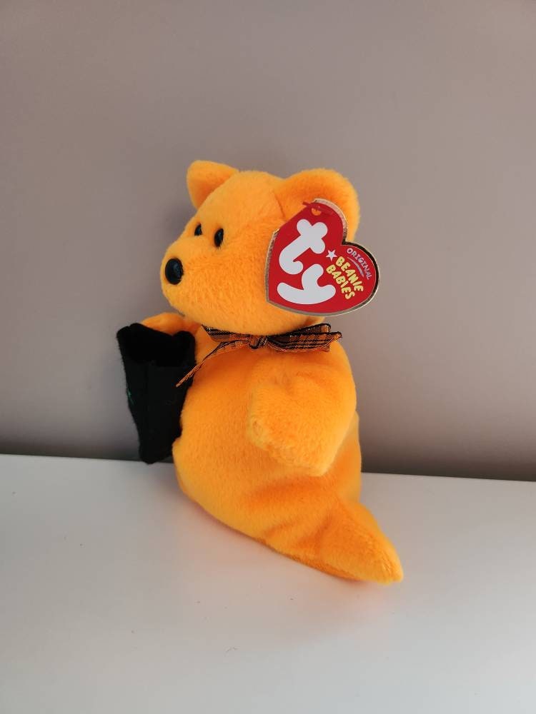 Ty Beanie Baby “Haunted” the Orange Ghost - Borders Exclusive (6 inch)