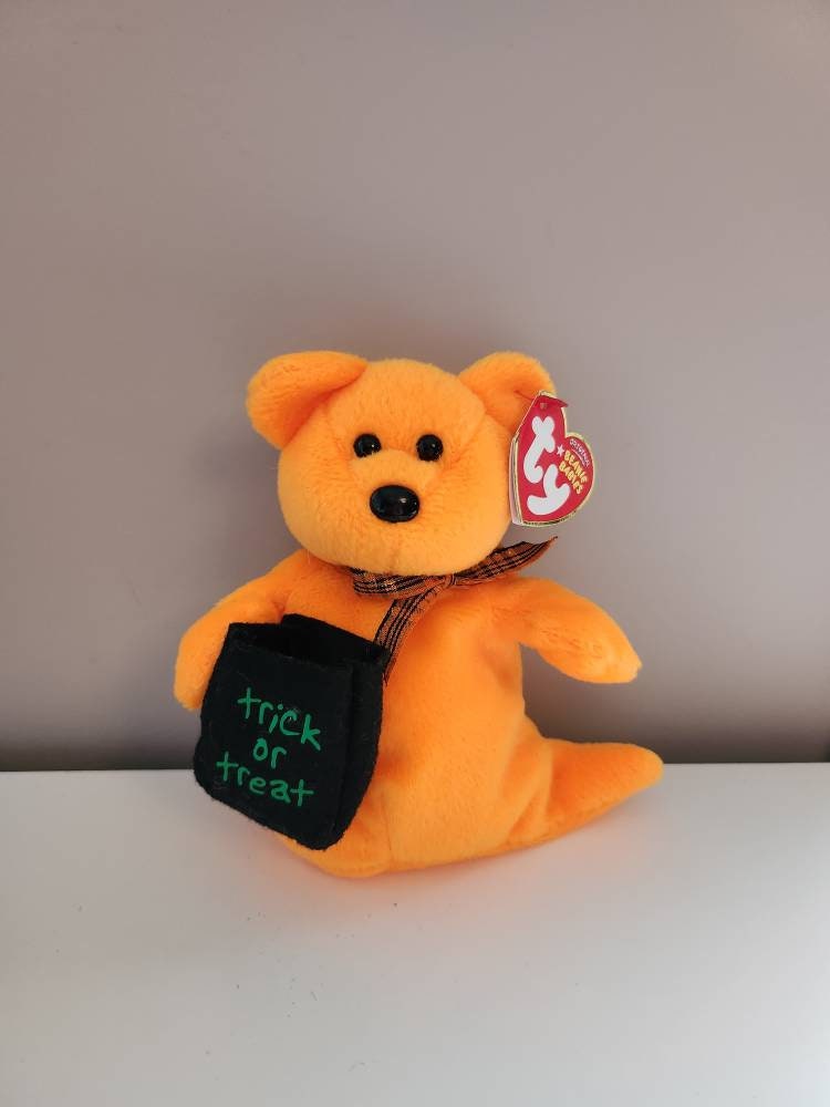 Ty Beanie Baby “Haunted” the Orange Ghost - Borders Exclusive (6 inch)