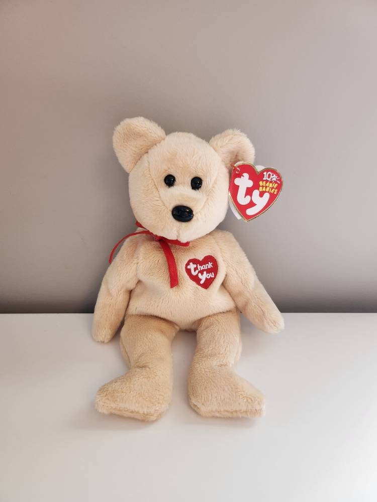 Ty Beanie Baby “Thank you Bear” the Adorable Bear - 1 Given Per Retail Store! (8.5 inch)