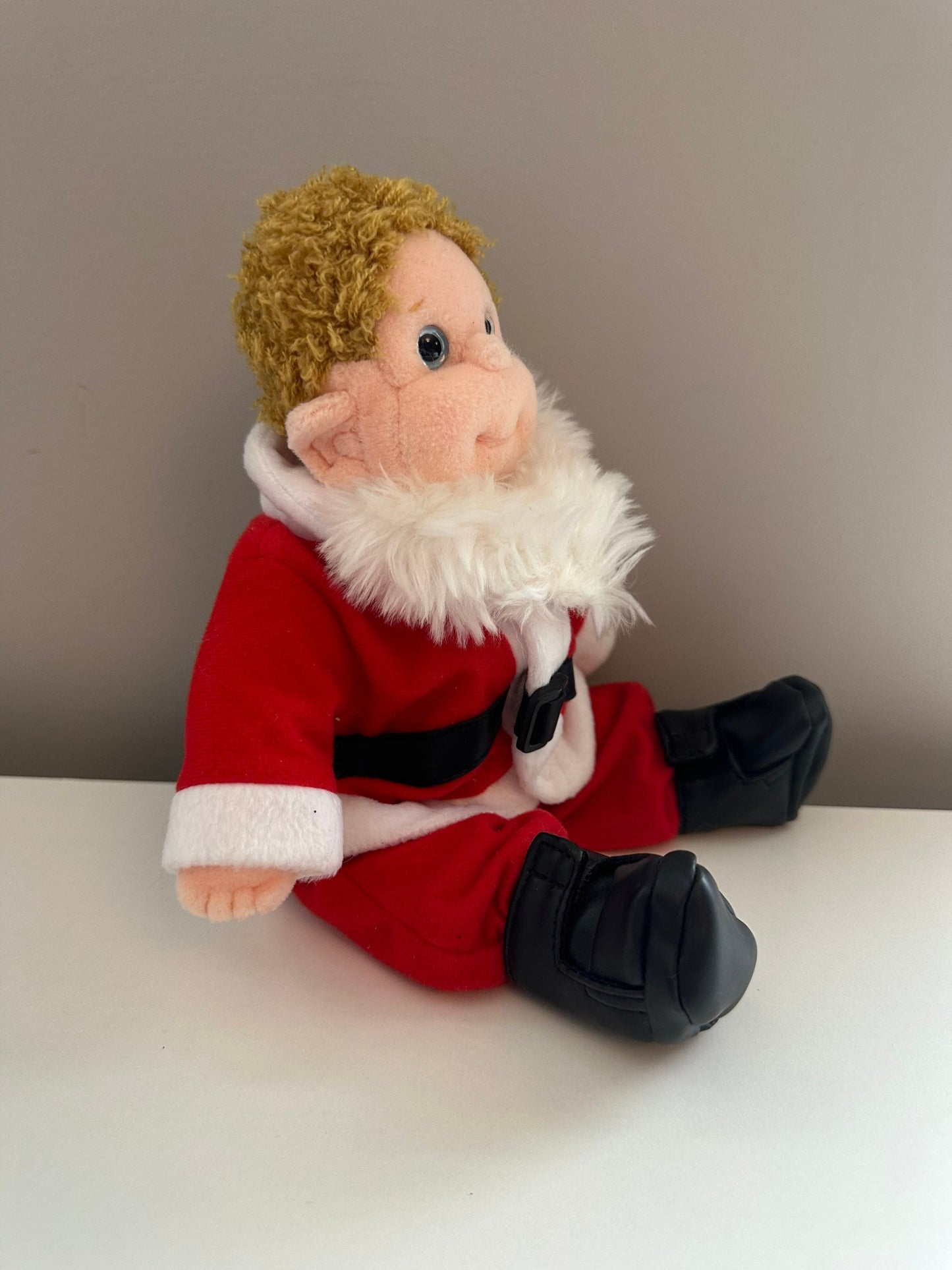 Ty Beanie Kid “Boomer” the Boy Doll Plush wearing Santa Suit (10 inch)