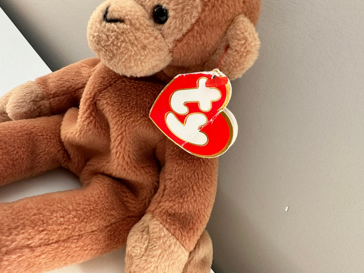 Ty Beanie Baby “Bongo” the Monkey - 3rd Generation - Non Mint Hang Tag! *RARE* (8.5 inch)