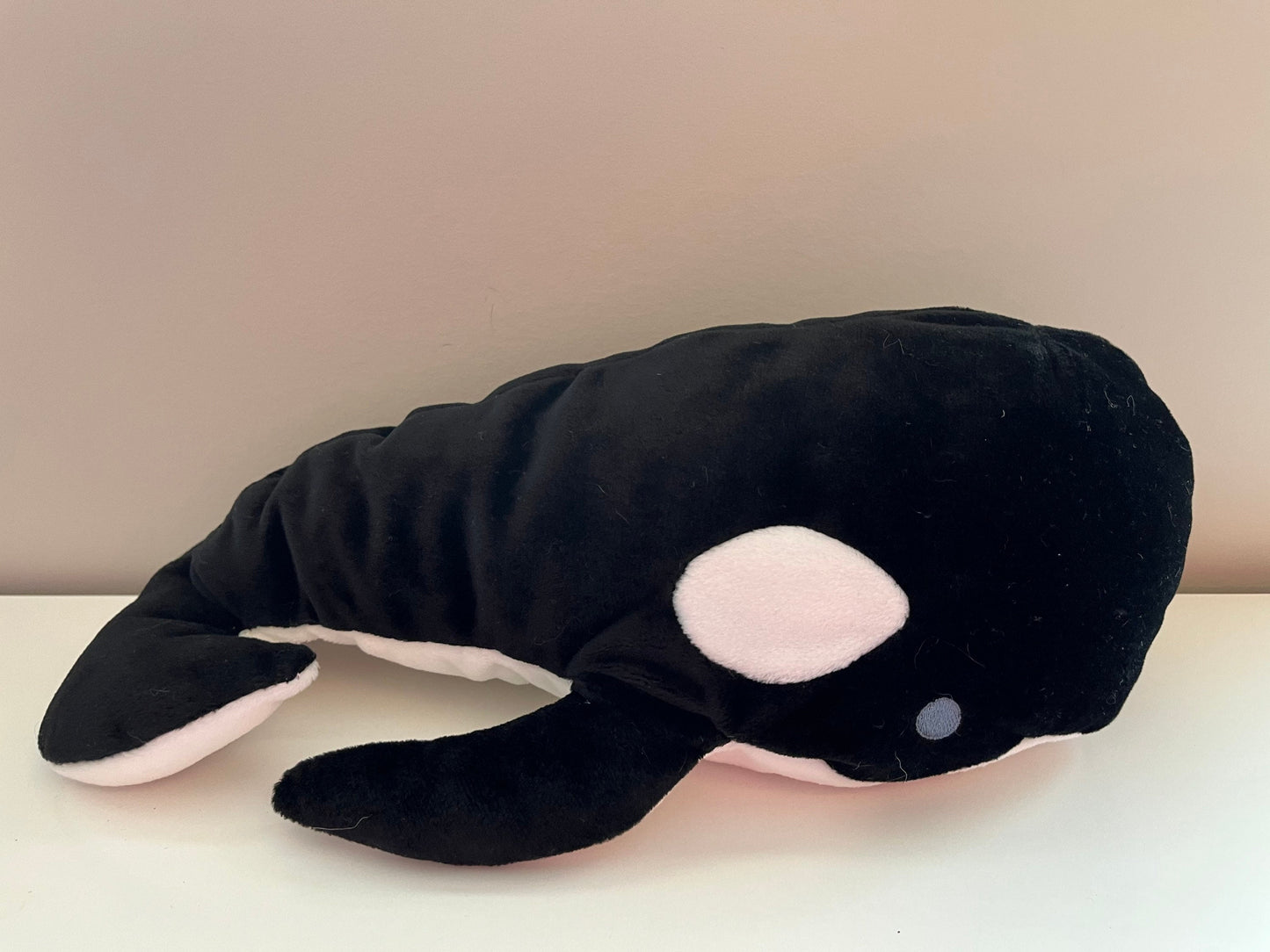 Ty Pillow Pal “Tide” the Black and White Whale  (14 inch)