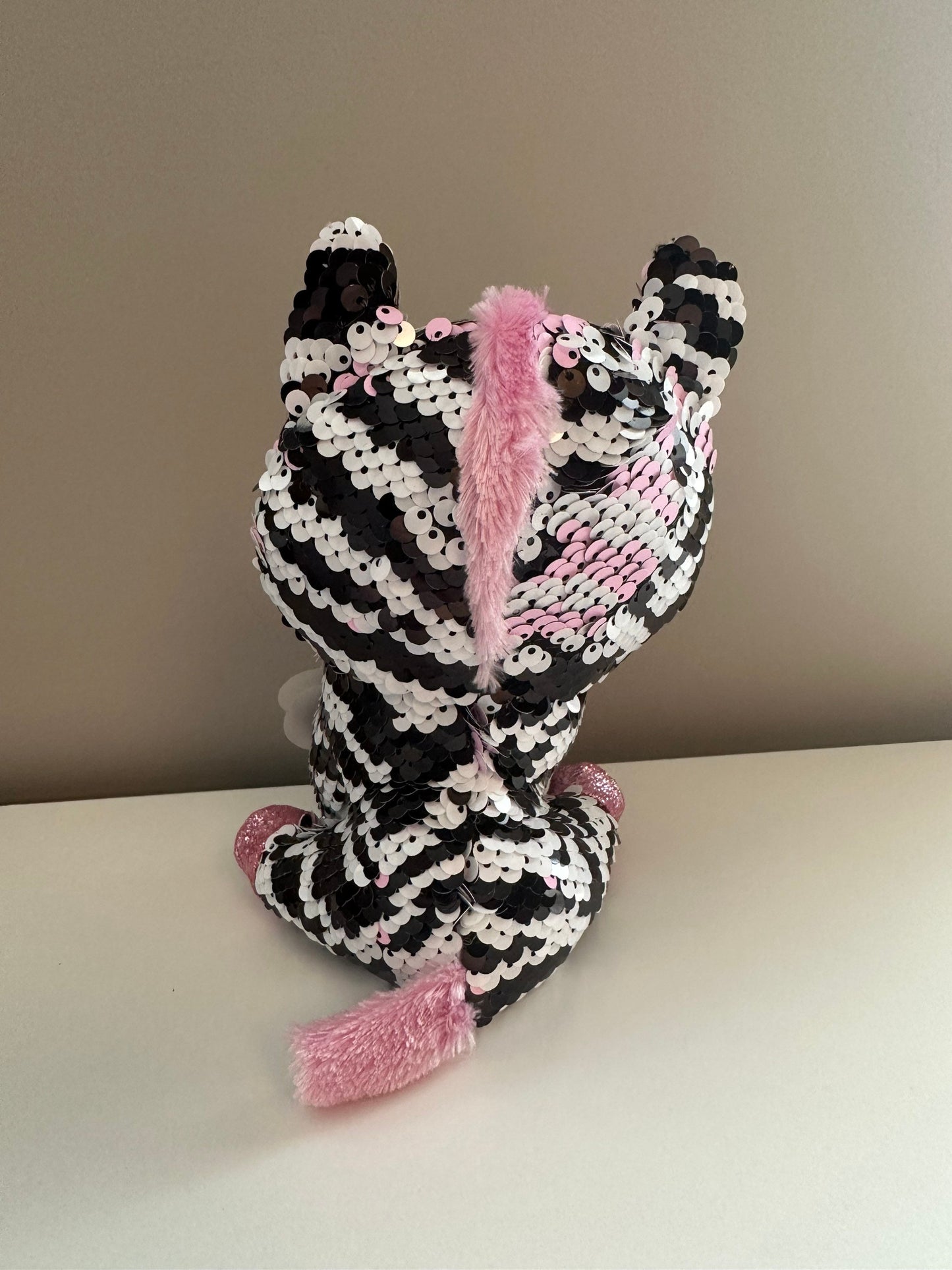 Ty Flippables “Zoey” the Zebra with sequins (6 inch)