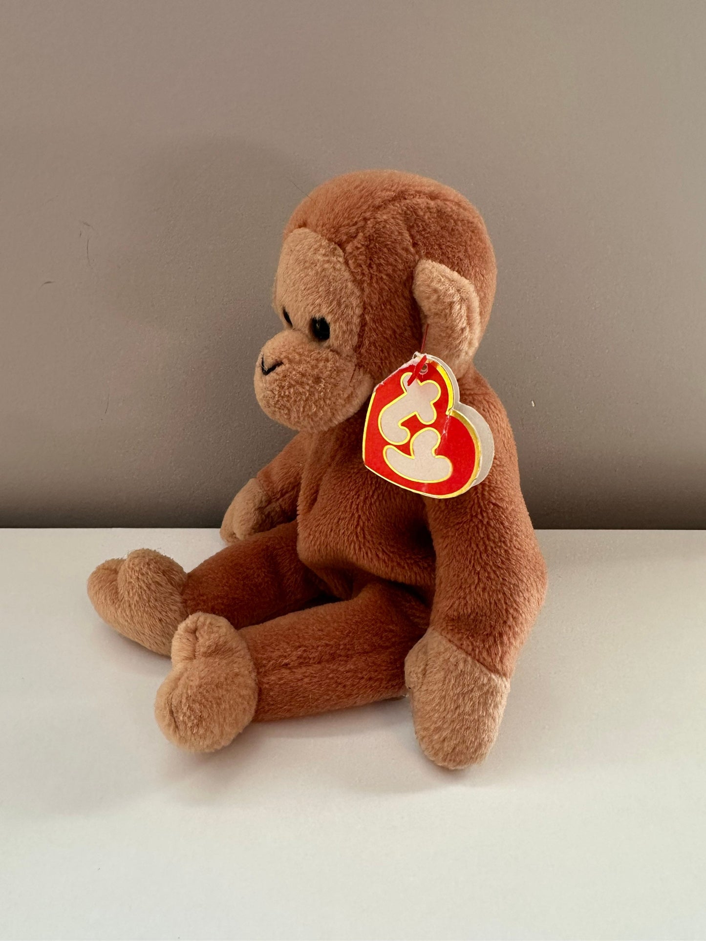 Ty Beanie Baby “Bongo” the Monkey - 3rd Generation - Non Mint Hang Tag! *RARE* (8.5 inch)