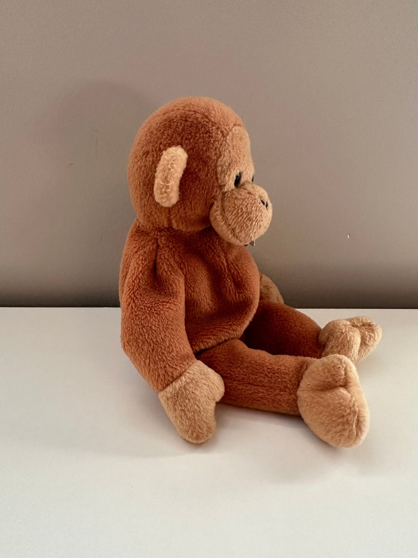 Ty Beanie Baby “Bongo” the Monkey - 3rd Generation - Non Mint Hang Tag! *RARE* (8.5 inch)