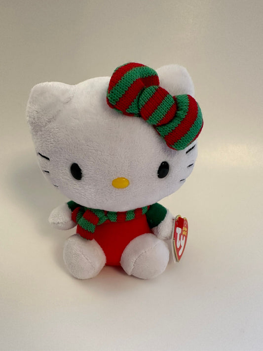 TY Beanie Baby Vintage “Hello Kitty” the Christmas Holiday Themed Hello Kitty Plush (5.5 inch)