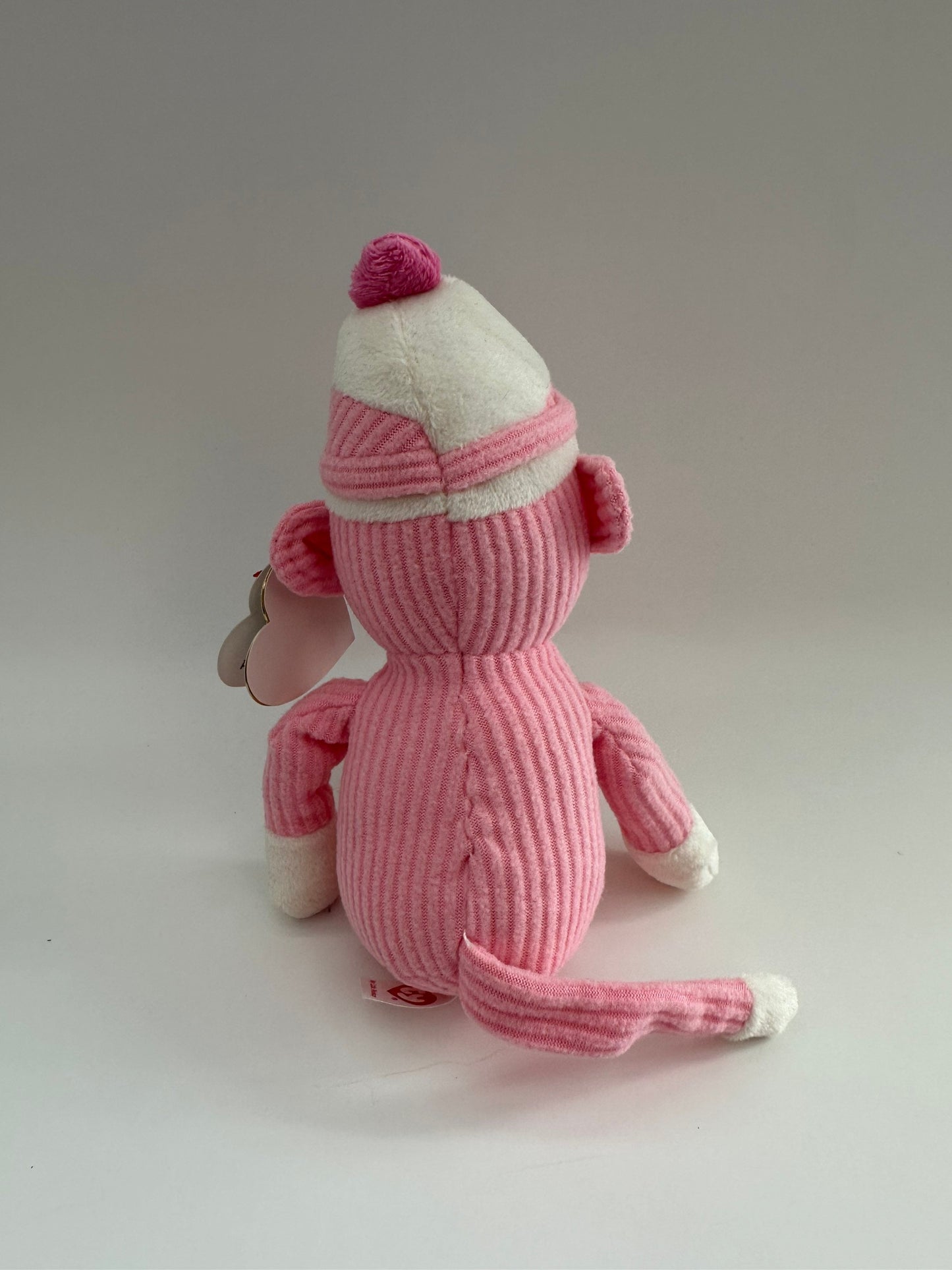 Ty Beanie Baby “My little monkey” the Adorable Light Pink Sock Monkey (8.5 inch)