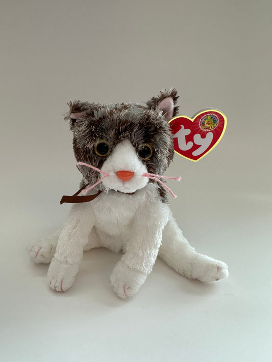 Ty Beanie Baby “Frisky” the Brown and White Cat! (6 inch)