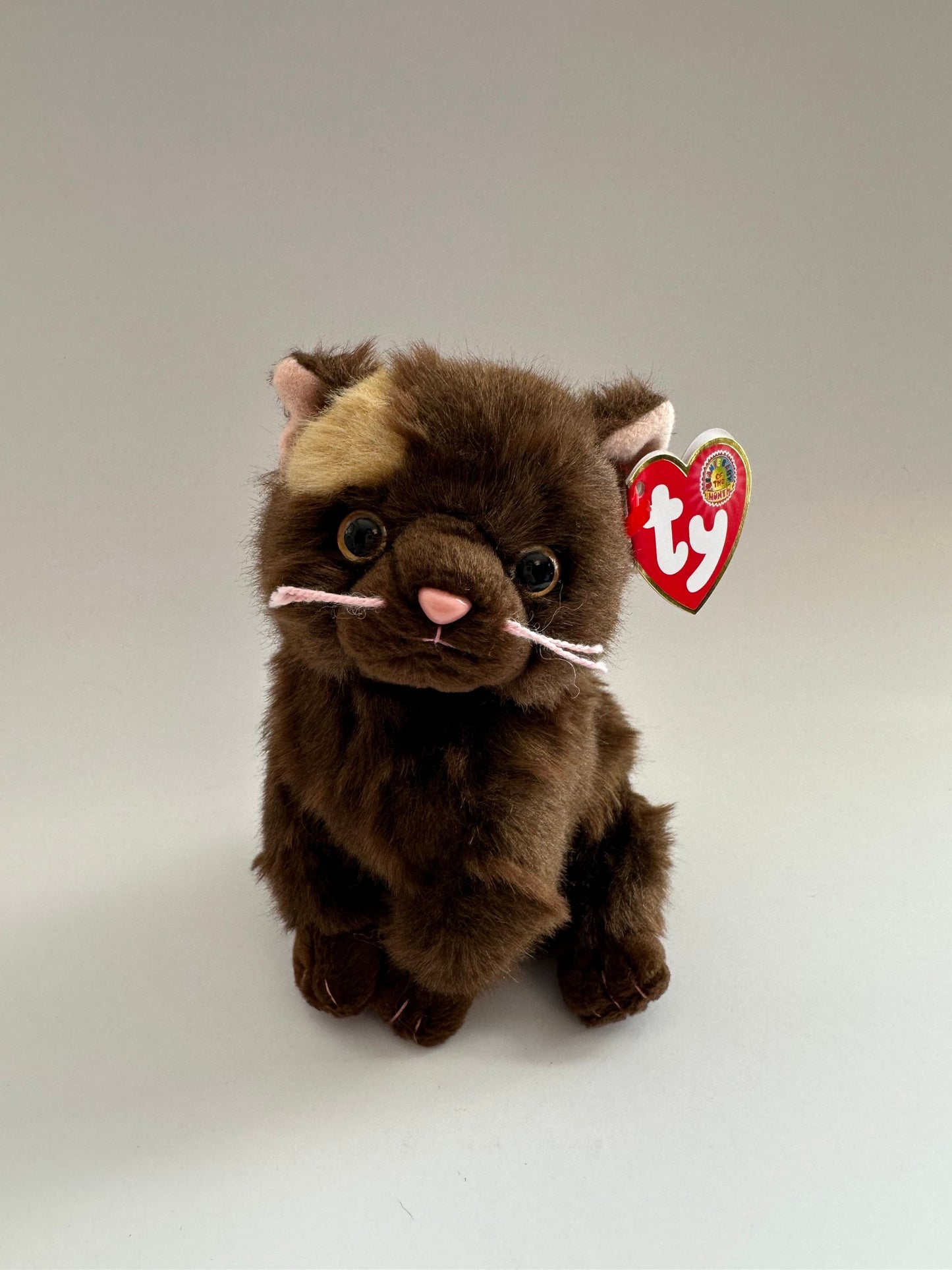 Ty Beanie Baby “Fiddler” the Dark Brown Cat - Beanie Baby of the Month (6 inch)