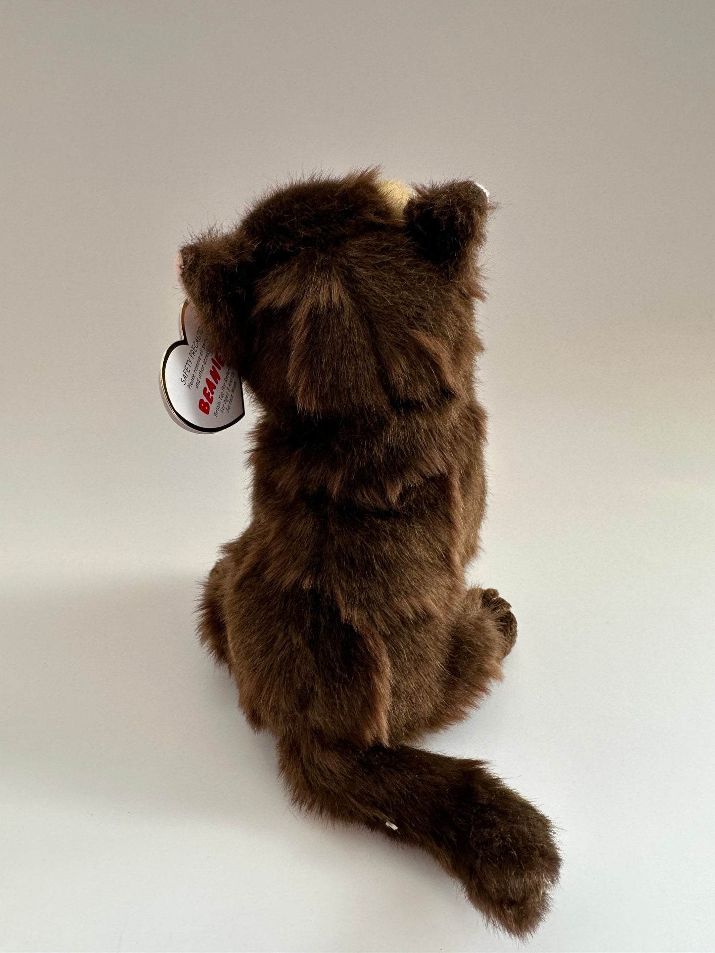 Ty Beanie Baby “Fiddler” the Dark Brown Cat - Beanie Baby of the Month (6 inch)