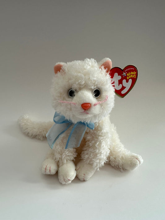 Ty Beanie Baby “Muff” the White Cat (6 inch)