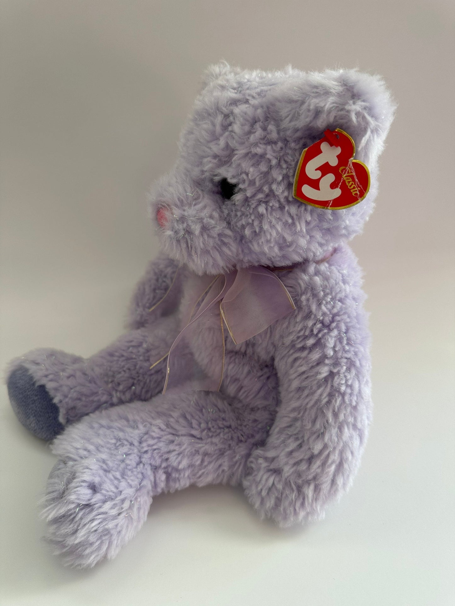 Ty Classics Collection “Lilac” the Purple Bear - Creased Tag (12 inch)