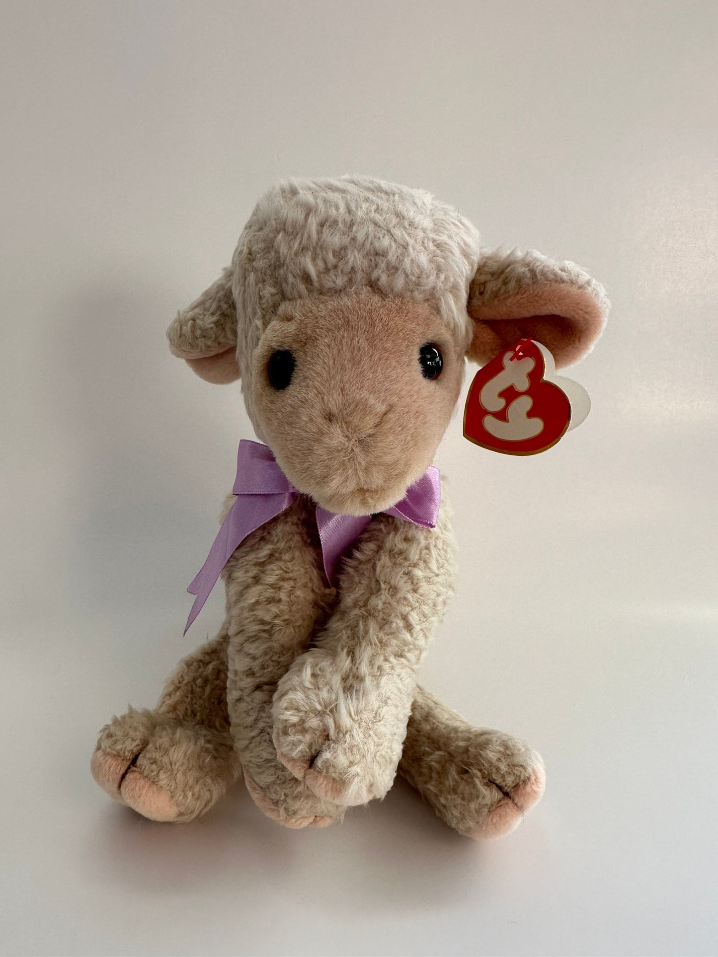 Ty Classics Collection “Lovie” the Adorable Lamb with Purple Bow (10 inch)