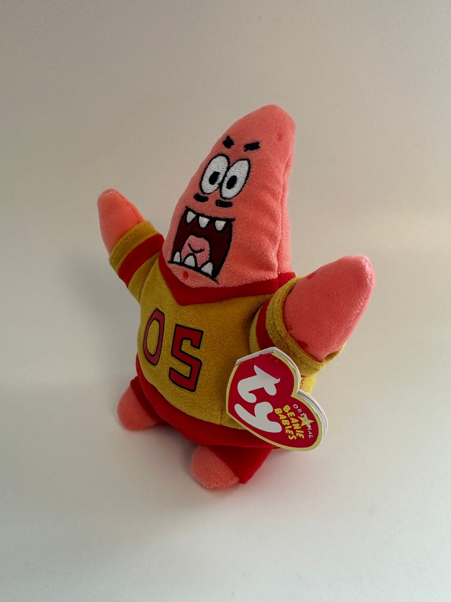 Ty Beanie Baby “Football Star” the Patrick  from SpongeBob SquarePants (7 inch)