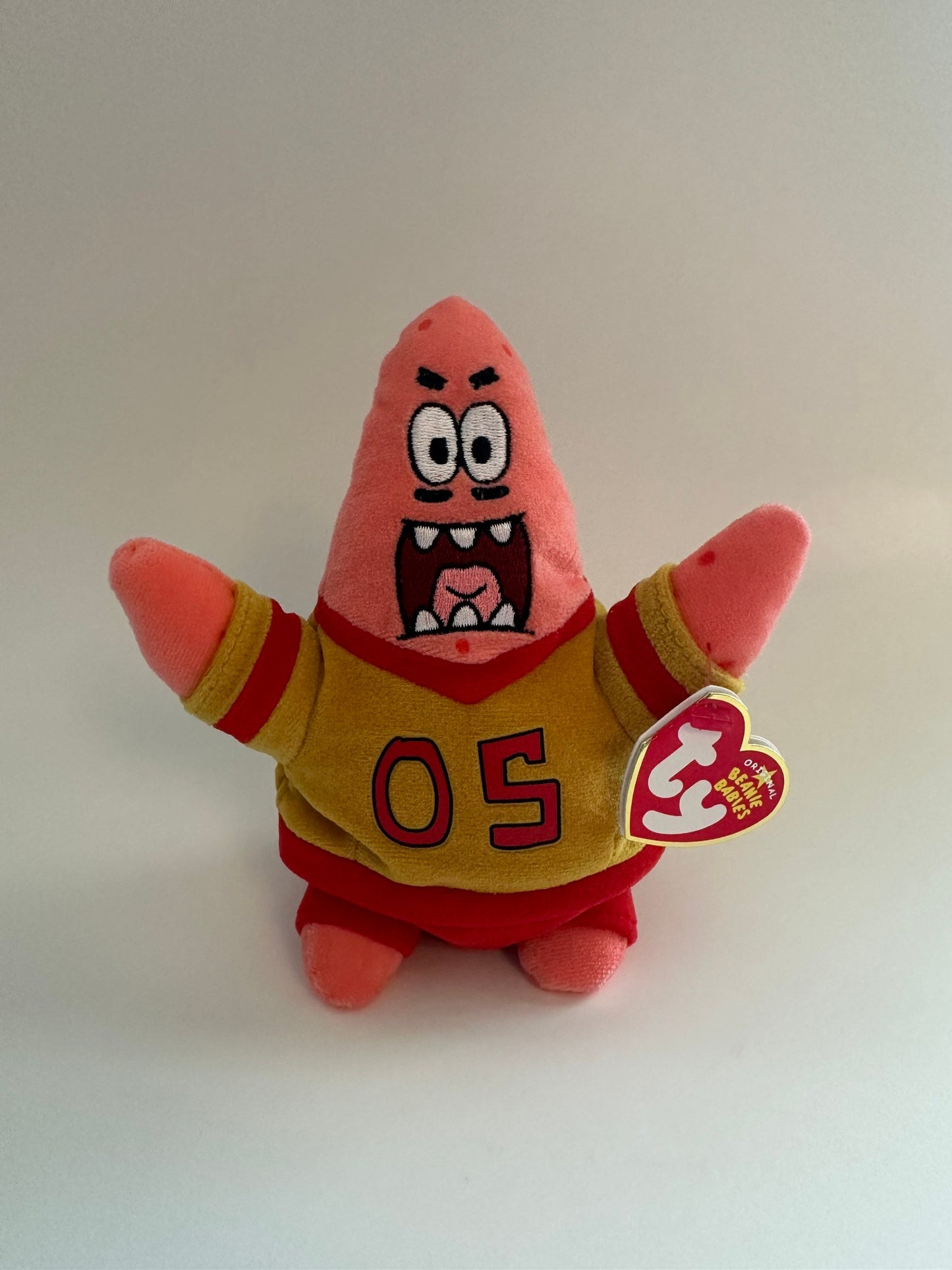 Ty Beanie Baby “Football Star” the Patrick  from SpongeBob SquarePants (7 inch)