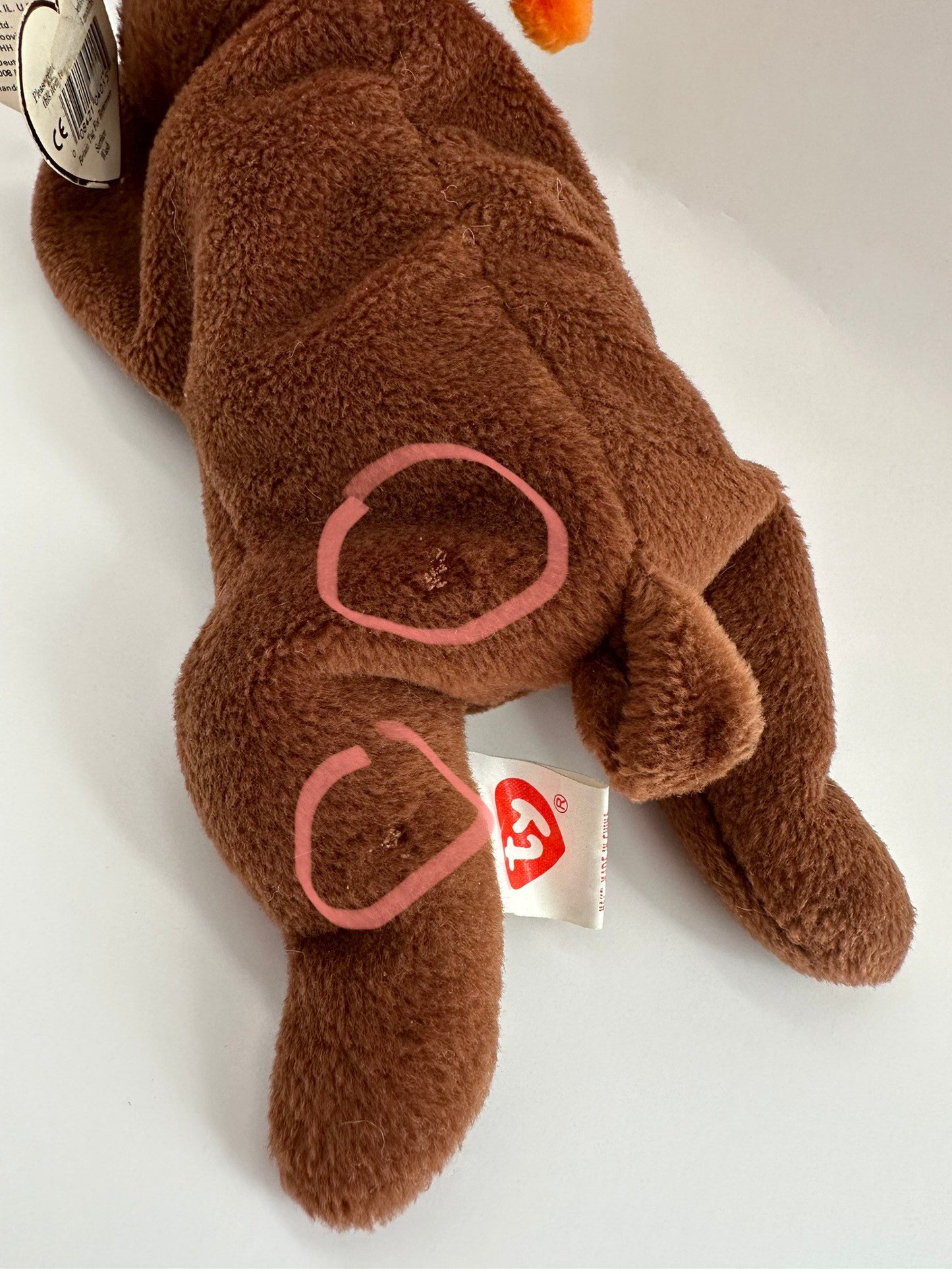 Ty Beanie Baby “Chocolate” the Moose - 3rd Generation Hang Tag, 1st Generation Tush Tag - Loved Non-Mint Condition, See photos (8 inch)